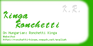kinga ronchetti business card